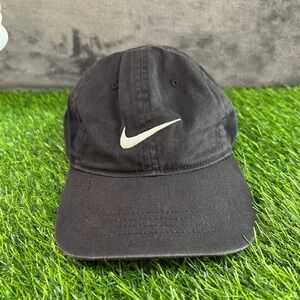 Nike Toddler Hat Adjustable Strapback Baseball Cap Black‎ Swoosh Logo Kids